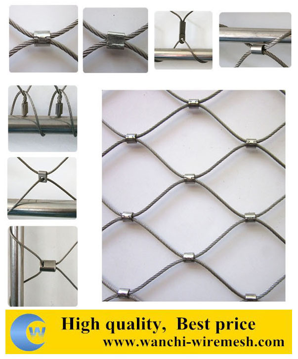 stainless steel fence mesh decorative balustrade wire rope fence