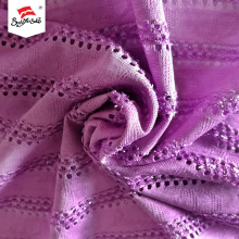 Eyelet Jacquard 90% Polyester 10% Spandex Fabric