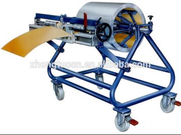 Wheels equipped sheet metal decoiler/uncoiler for press machine