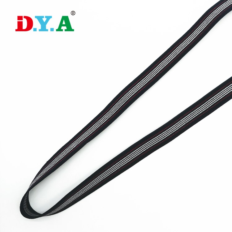 Durable High Density Stripe Jacquard Woven Twill Elastic Band