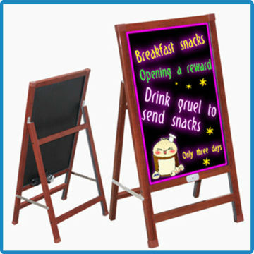 Wooden-alike waterproof acrylic display board led writing board