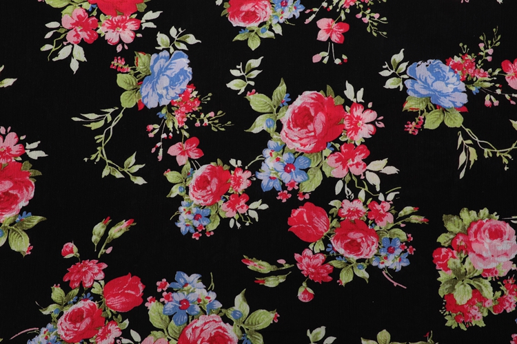 God kvalitet Crinka Floral Woven Printed Viscose Print Fabric för skjortor