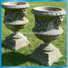 Outdoor stone planters
