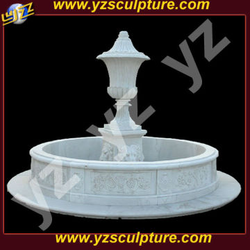 White marble urn garden fountain for sale