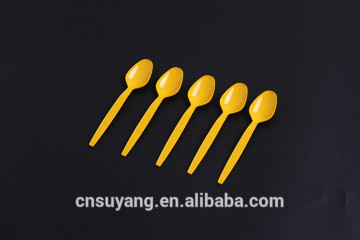 2016 PS Disposable Plastic Yellow Coffee Spoon