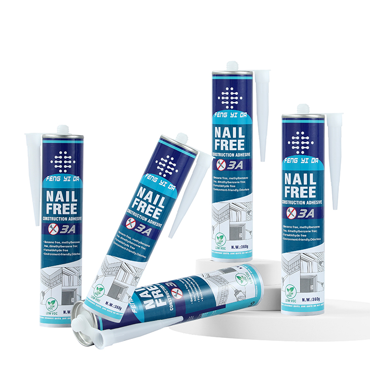 Easy push glue out and stop fast grab rapid cure environmentally friendly formula liquid nails construction adhesive