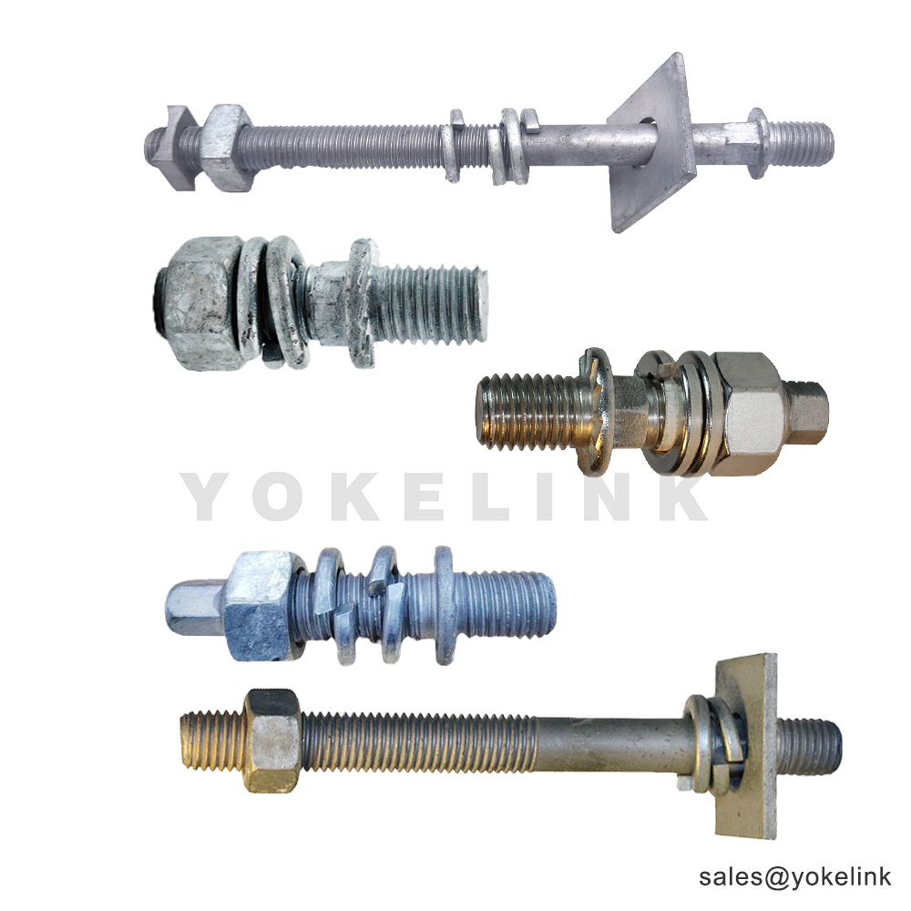 Poste de línea de vástago largo galvanizado