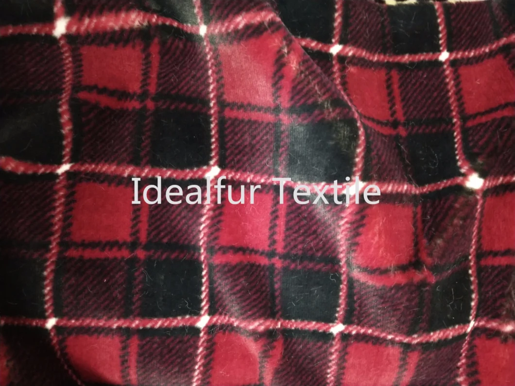 New Plaid Rabbit Artificial Fur