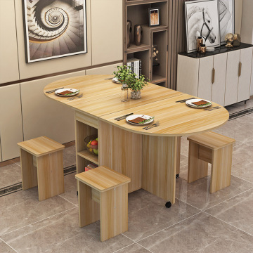 Wooden Folding Table Multifunctional Folding Dining Table