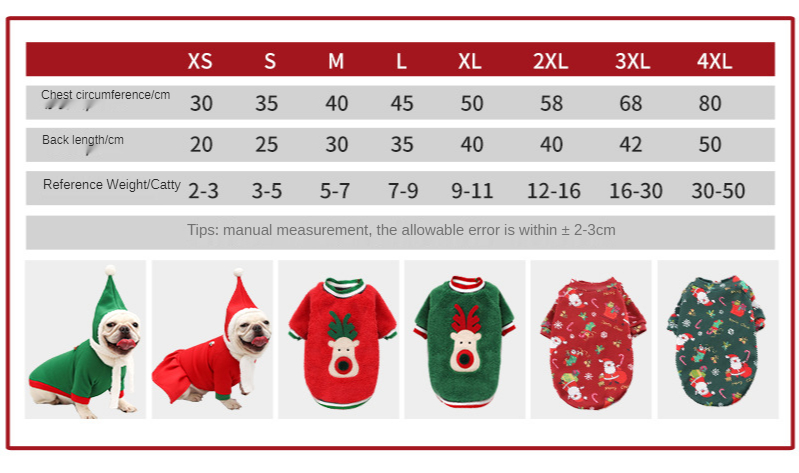 Hot Selling Christmas Pet Supplies Clothes Cat Cotton Clothing Funny Winter Snowman Elk Dog Clothes