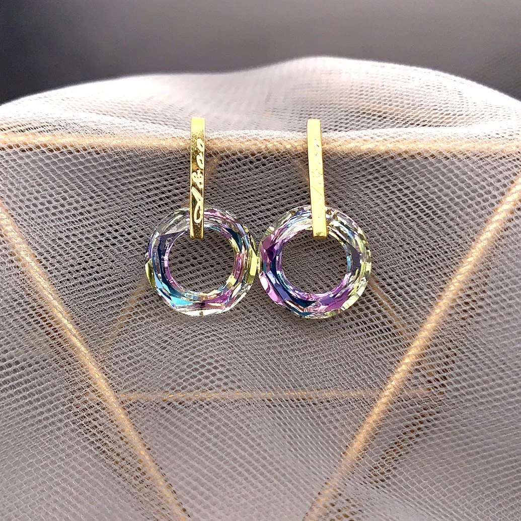 Unique Color Design 925 Silver Jewelry Gift Stud Earring for Lady