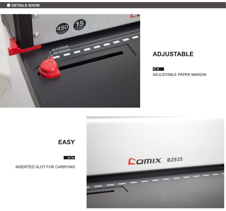 21 holes Comb Binding Machine B2935