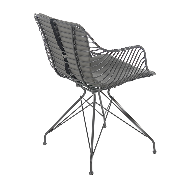 Free Sample Chrome Gold Metal European Style Model Bob Hy Frame Chromed Design Black Turquoise Outdoor Wire Chair Off