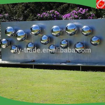 Outdoor Garden Polished Stainless Steel Fountain Wall