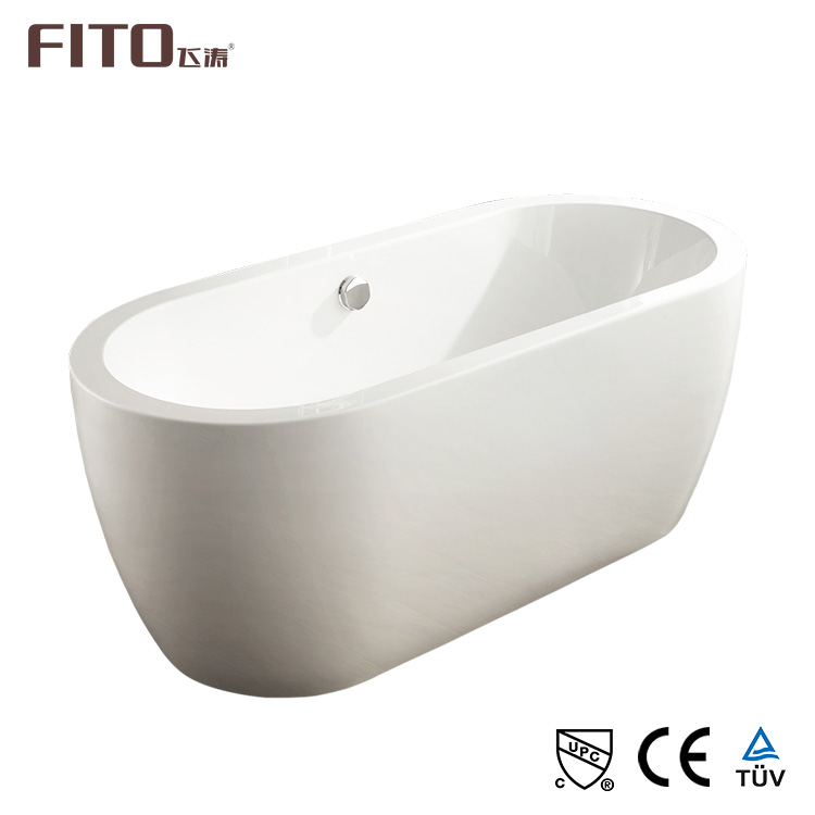 Chinese Acrylic Material Deep Oval Freestanding Bathroom Bathtub