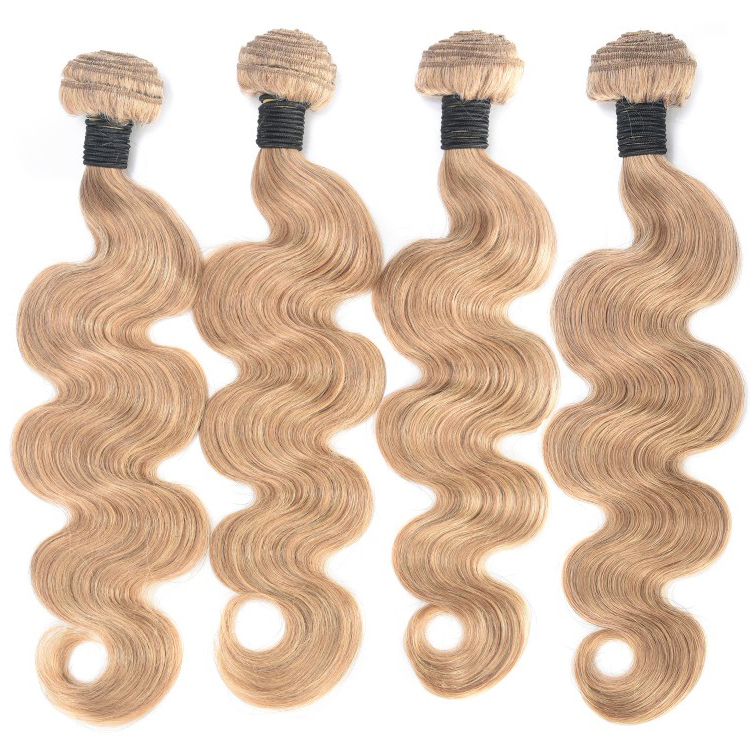 Cuticle Aligned Raw Hair Manufacturer Color 27# brazilian Body Wave Human Real Women Hair Extensions