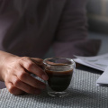 vente en gros borosilicate résistant à la chaleur double paroi en verre thé café tasse de lait tasse