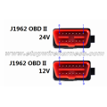 J1962 OBD 24V-12V kontakt med höger ängelstift