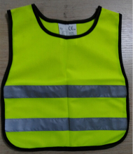 Children's reflective safety vest with knit material