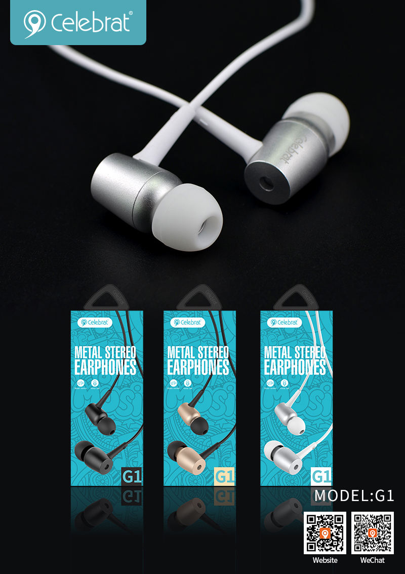 YISON G1 Kawat Datar Logam Earphone Super Bass 3.5mm Stereo Earphone Headphone Dengan Mic