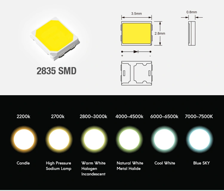 SMD2835 60LED LED Strip 6W Warm White LED Strip Light