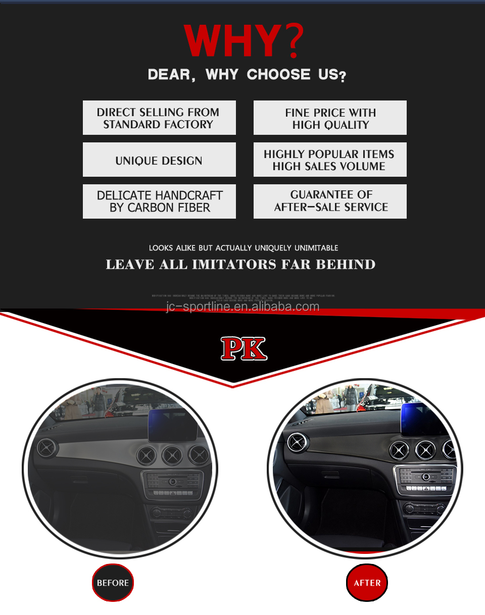 RHD Carbon Fiber CLA Interior Dashboard Trim for Mercede s Ben z CLA-CLASS CLA250 CLA45 AMG