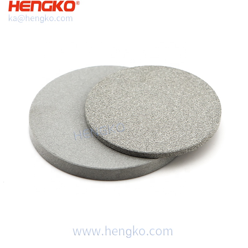 HENGKO 0.2-120 Microns Porous Sintered Disc Filter SUS 316L SS Stainless Steel Gas Liquid Solid Filtration Round or Customized