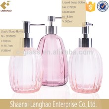 Liquid Soap Glass Bottle/Chrome Glass Dispenser