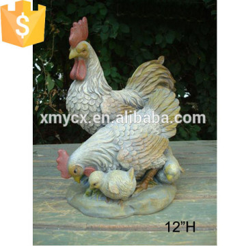 Fiberglass family chicken garden decoration chicken