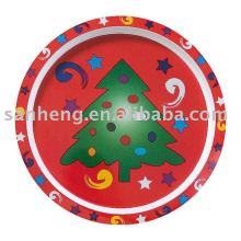 13" X'mas melamine round fruit dish