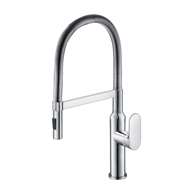 Chrome Copper Pull Down Kitchen Faucet