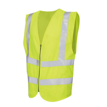 Safety vest with zip