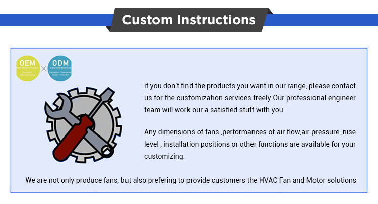 190mm EC Motorized 0~10V and PWM speed control High pressure EC DC backward centrifugal fan