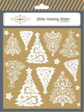 The Christmas tree Glitter Foaming Sticker