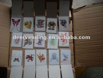 vending Temporary Tattoo Sticker Card
