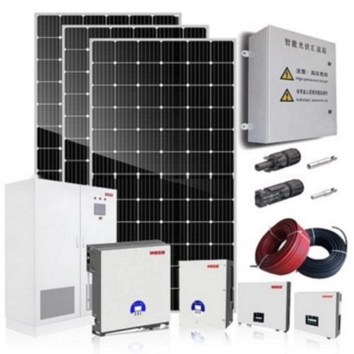 Sistem solar lengkap 5KW pada panel solar grid