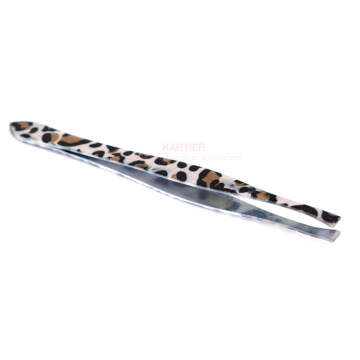 Leopard Print Pattern Stainless Steel Eyebrow Tweezers