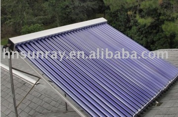 Split solar heater panel