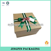 2014 cheap fabric ribbon corrugated packaging box