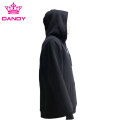 Áo hoodie màu đen thêu giản dị