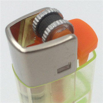 8.0cm Refillable Transparent Square Flint Fix Flame Lighter