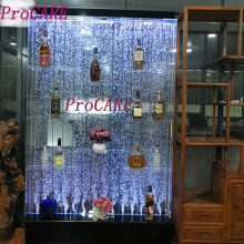 Large Custom Wine Cabinet Water Curtain Wall Partition for Living Room Fish Tank