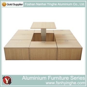 2015 Newest Wood Grain Aluminium Furniture