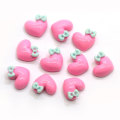 100pcs Flat Back Resin Lovely Heart Bow knot Charms Craft Scrapbook DIY Art Decor Pendant Earring Necklace Jewelry Ornaments