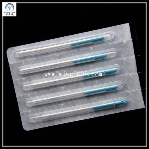 Acupuncture Needle with Plastic Handle Without Flat-Green (AT-3B)