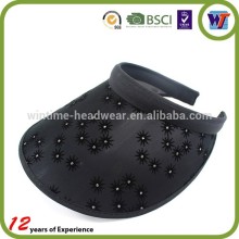 Custom Printed Plastic Brim Sun Visors Women Cap And Hat