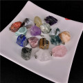 Irregular Natural Amethyst Pendant Clear Rose Quartz Reiki Healing Crystal Gemstone Necklace for women