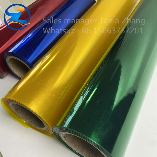 Glossy colored translucent PVC film