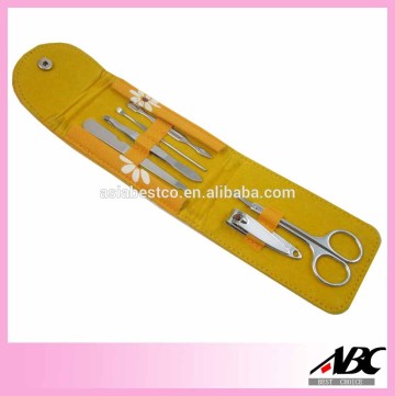 Cheap Items Yellow Color Pouch 6pcs Manicure Pedicure Kit