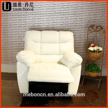 White genuine leather dining chair